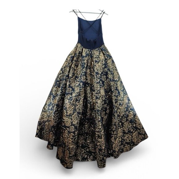 Betsy & Adam High Low Party Dress Women's Size 4 US Polyester Blue A22768 - Picture 3 of 8